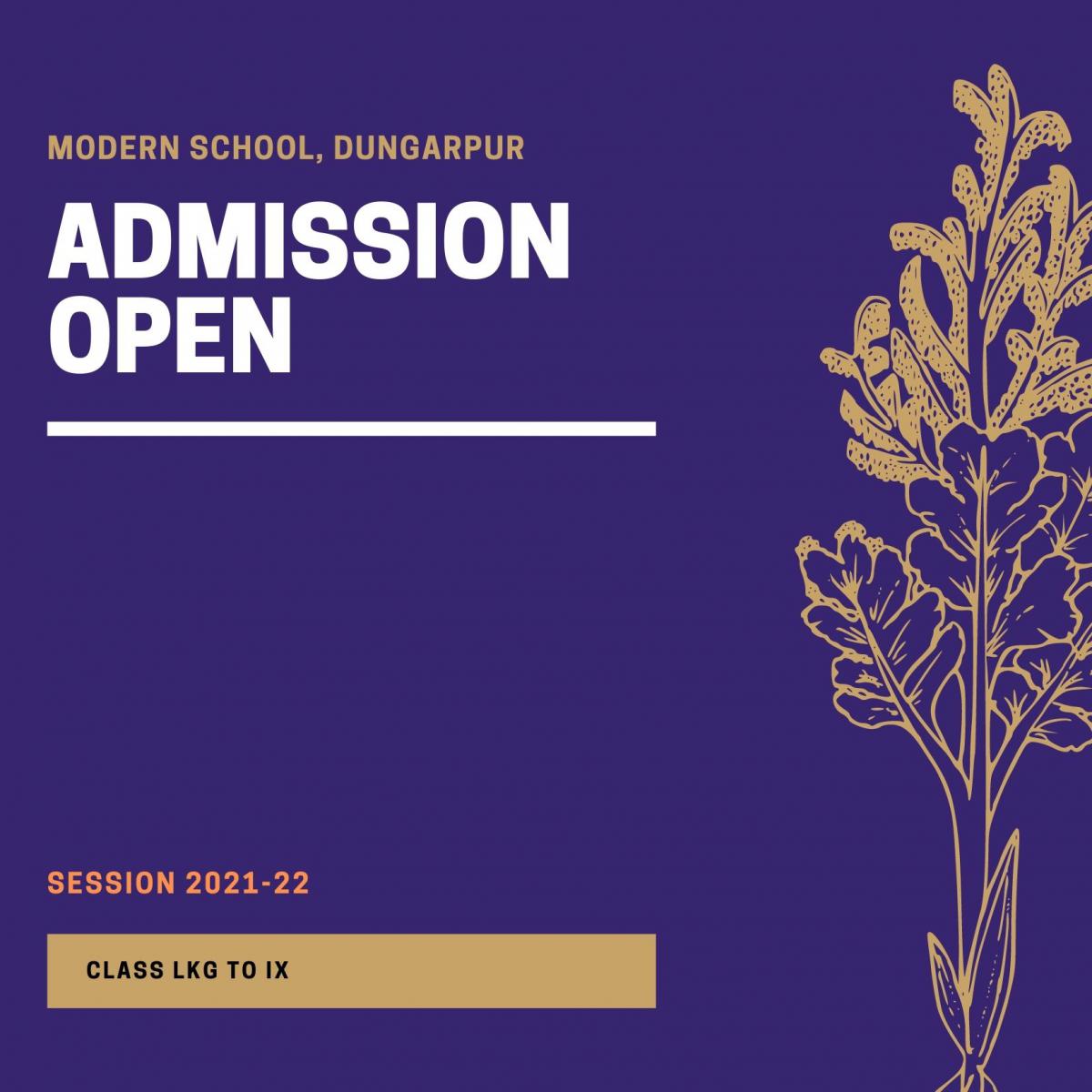 New Admission Information for LKG to IX Session 2021-22